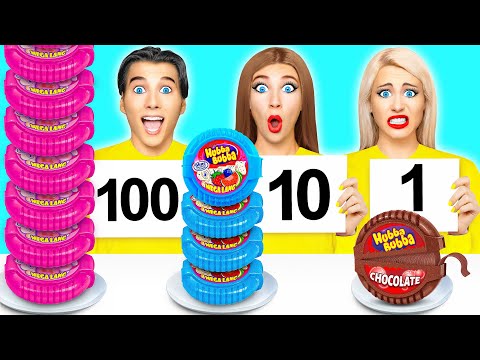100 खाद्य परतें चुनौती | मज़ेदार फ़ूड रेसिपी Multi DO Fun Challenge