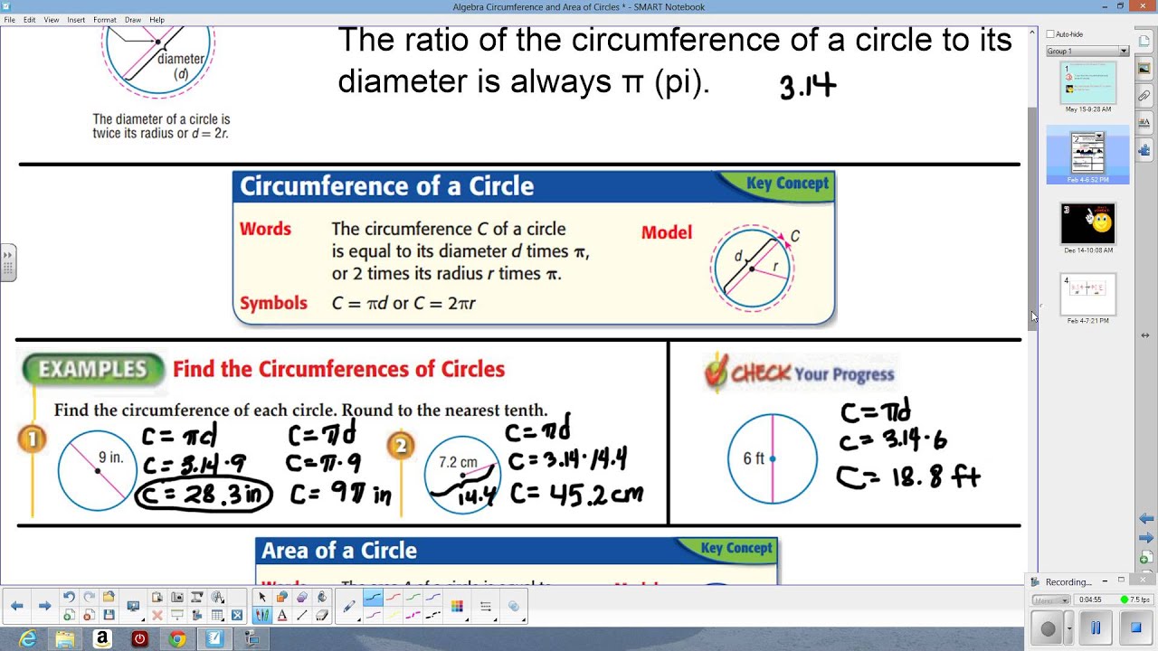 Exploring Circles: Algebra of Circumference and Area