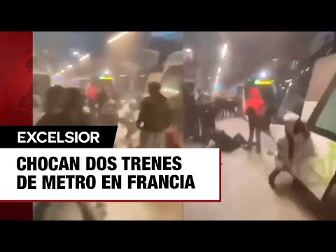 Chocan dos trenes de metro en Francia; hay decenas de heridos