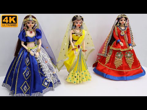 3 South indian bridal dress and Jewellery | Doll Decoration Design 86