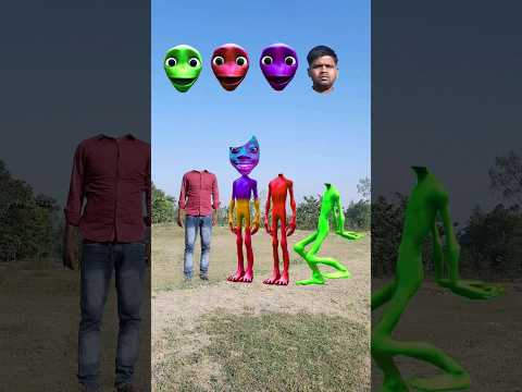 green, red, purple black alien vs Me correct headmatching new game magical video #viral #vfx