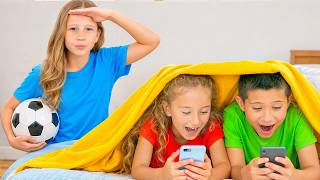 Nastya and Active Games VS phone with friends 