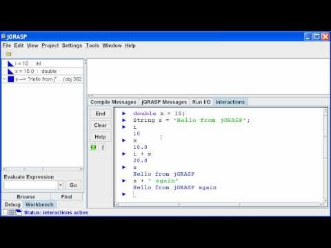 jGRASP: Getting Started with Interactions - YouTube