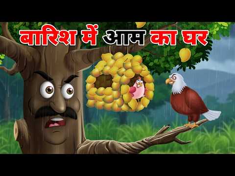 बारिश में आम का घर | Barish Ki Kahani | Tuni Bird | Hindi Stories | Hindi Kahani | Tuni Chidiya