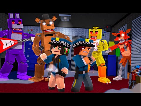 ANIMATRONICS estão SOLTOS! PRIMEIRA NOITE NA PIZZARIA Five Nights at Freddy's no minecraft