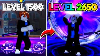 UPEI DO 1500 AO 2650 COM A GRAVITY DESPERTADA NO BLOX FRUITS - ROBLOX
