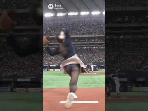 新卒・杉本アナの始球式 #ai #announcer #美女