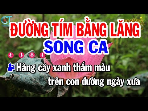 Karaoke Đường Tím Bằng Lăng Song Ca ( C#m ) Nhạc Sống Tuấn Kiệt