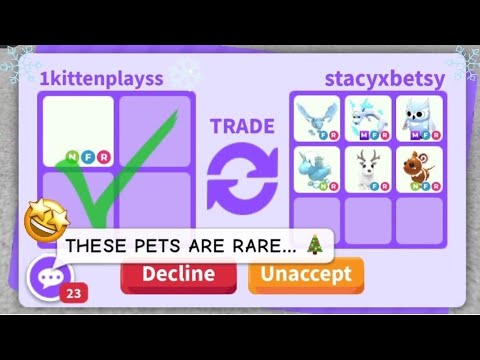 I Only TRADED For RARE WINTER PETS In ADOPT ME... 😱❄️