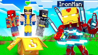 I found Superhero Lucky Blocks in Minecraft