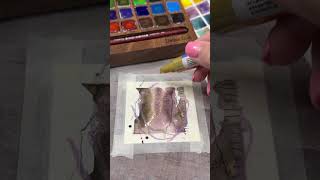 Small Abstract Painting Process - Building a Moody Little World in Layers