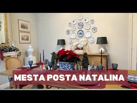 MESA POSTA PARA O NATAL E ARRANJO NATALINO