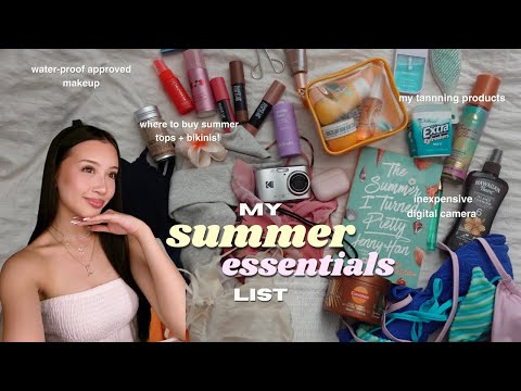 your guide to the 2025 SUMMER ESSENTIALS🍉 || waterproof makeup, tanning products where to shop, etc!