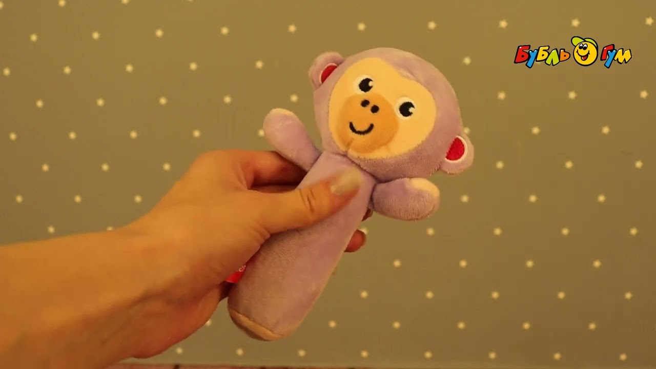 Погремушка-пищалка мягкая Fisher-price Обезьянка  - видео
