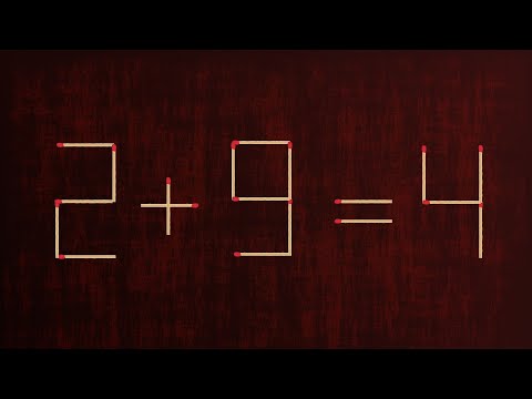 Move only 1 stick to make equation correct | Matchstick Puzzle 2+9=4