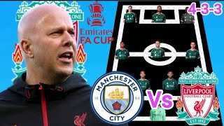 Frimpong OUT ❌ ~ Manchester City Vs Liverpool Potential Line up in Emirates F.A Cup Quarter final 