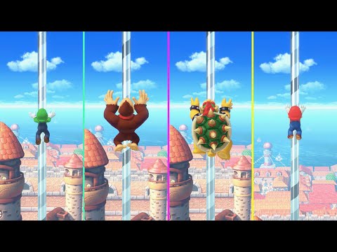 Super Mario Party - Mario vs Luigi vs Bowser vs Donkey Kong - King Bob-omb's Powderkeg Mine