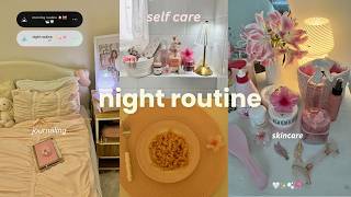 ✨COSY NIGHT ROUTINE🕯️🫧🎀self care, journaling, skincare, shower routine & more