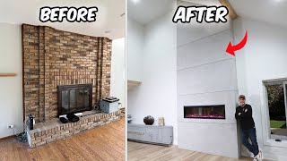 From Outdated to Outstanding: DIY Modern Fireplace Transformation with Easy to Cut Panels