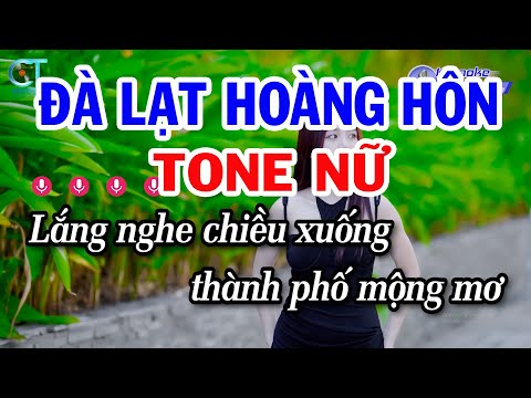 Karaoke Đà Lạt Hoàng Hôn Tone Nữ ( E ) Nhạc Sống Beat Hay | Đồng Sen