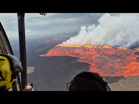 YouTube video thumbnail: Tourists Evacuated After Iceland’s Reykjanes Peninsula hit by 12th Eruption in Four Years