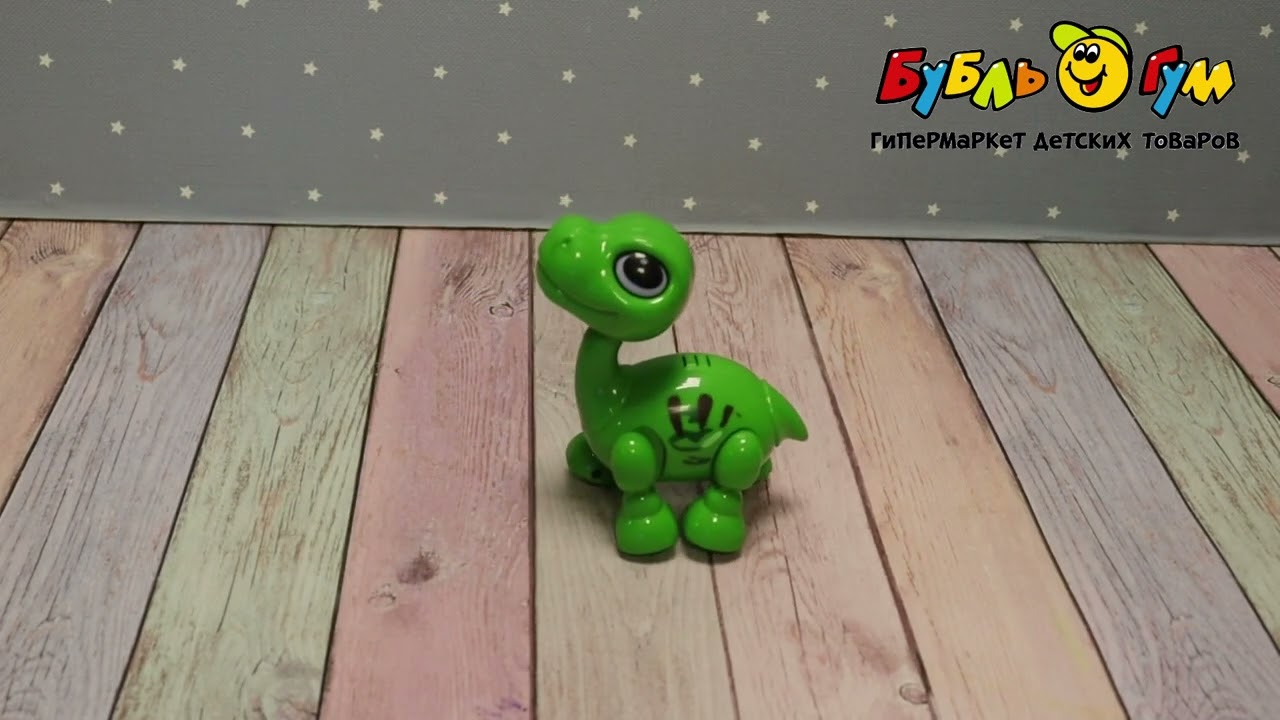 Игрушка интерактивная Динозавр световые и звуковые эффекты - видео