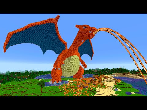 CHARIZARD VS BIRD NINJA : MINECRAFT vs POKEMON!!