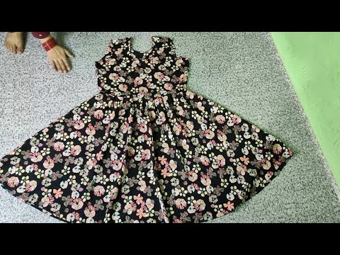 2 मीटर कपड़े में बनाएं अमरेला फ्राॅक / umbrella Frock cutting and stitching #barkatbutique #sewing