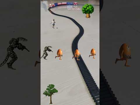 Army Snake is following the Eggs🥚 and the train is approaching fast | 🪖 Army Duck 🦆| Saamp Wala