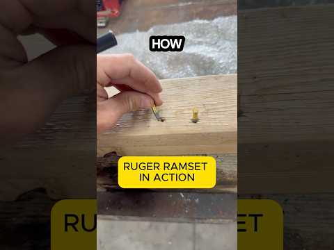 Ruger ramset .22 Nails on a 2x4? #experiment #construction #comedy #fyi