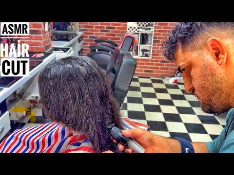 ASMR HAİRCUT SHAVE • His head got smaller • Hair massage is done with scissors