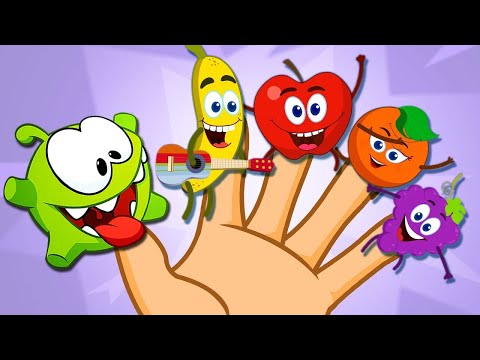 La familia de dedos de fruta sabrosa de Om Nom 🍎🍌 Canciones infantiles y rimas infantiles para niños