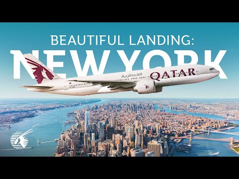 Beautiful Landing in New York, USA (4K)