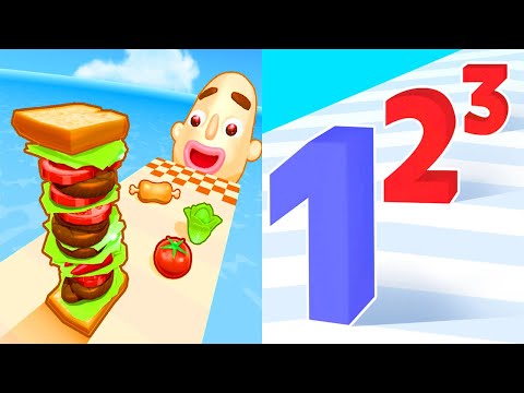 Sandwich Runner VS Number Master - All Levels Gameplay Android iOS Ep 1