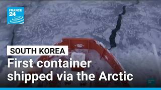 YouTube video thumbnail: South Korea Tests Arctic Route With a First Container Shipped to Europe