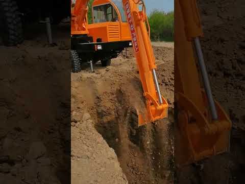 Agricultural four-wheel drive and four-similar truck-mounted crane-digger all-in-one machine P-4566