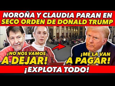 TRUENA TODO! NOROÑA Y SHEINBAUM PARAN EN SECO A  ORDEN DE DONALD TRUMP ¡PASO LO INESPERADO