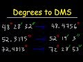 Converting DMS and Decimal Degrees