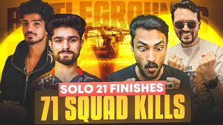 71 SQUAD KILLS😱 & SOLO 21 FINISH 💀🔥WITH @LoLzZzGaming @ZGODGAMING & @MayurGamingClips 💀