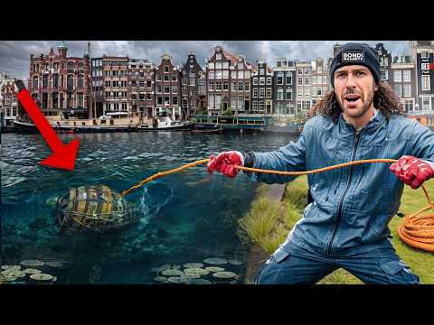 Watch what my ENORMOUS Magnet Finds in Amsterdam's Canals!