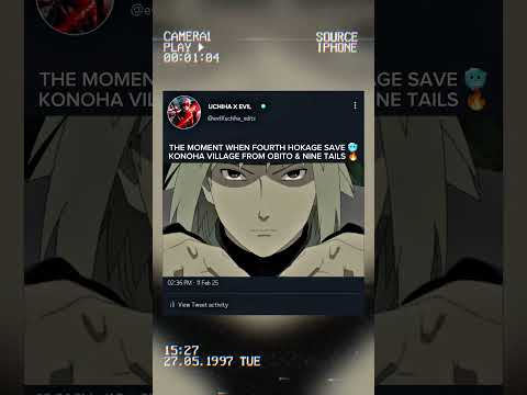 The moment when Minato save konoha village š„¶š„ /#obito #minato #ninetails