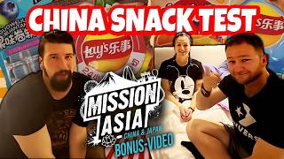 CHINA SNACK TEST! Chinesische Süßigkeiten auf FREIZEITPARK TOUR im Test | MISSION ASIA BONUS VIDEO