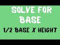 Understanding the Area of a Triangle and Solving for the Base