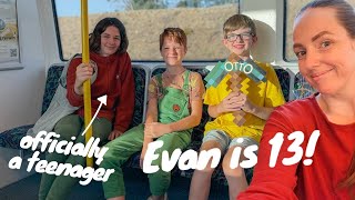We have our first TEENAGER! (Evan is 13!!) Family of 12 ❤️