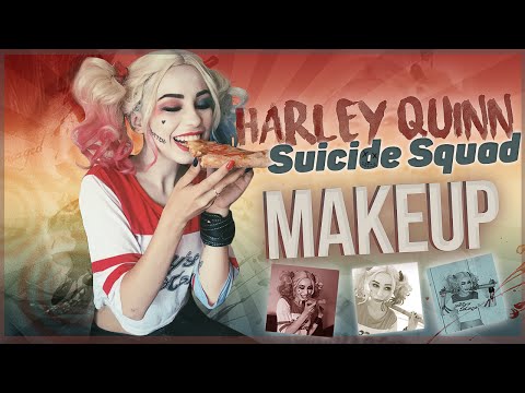 Harley Quinn makeup tutorial Suicide Squad / Перевоплощение в Харли Квинн