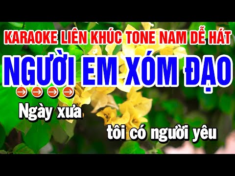 Karaoke Liên Khúc Nhạc Sống Tone Nam | Người Em Xóm Đạo