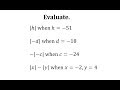 Understanding Absolute Value Expressions