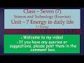 Energy Sources and Conservation Concepts