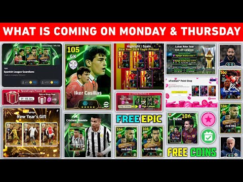 New Version Update, Free Epics | What Is Coming On Monday & Thursday In eFootball 2025 Mobile