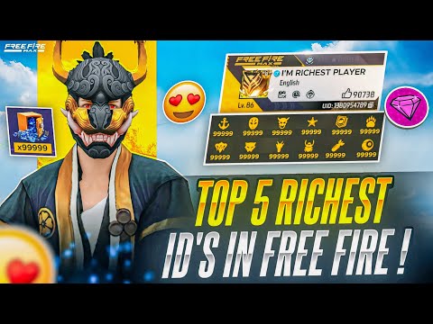 Searching… TOP 5 RICHEST IDS in Free fire 😱🤑 - Gaming with Raahim